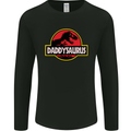 Daddysaurus Funny Father's Day Daddy Mens Long Sleeve T-Shirt Black
