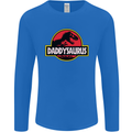 Daddysaurus Funny Father's Day Daddy Mens Long Sleeve T-Shirt Royal Blue