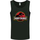 Daddysaurus Funny Father's Day Daddy Mens Vest Tank Top Black