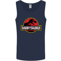 Daddysaurus Funny Father's Day Daddy Mens Vest Tank Top Navy Blue