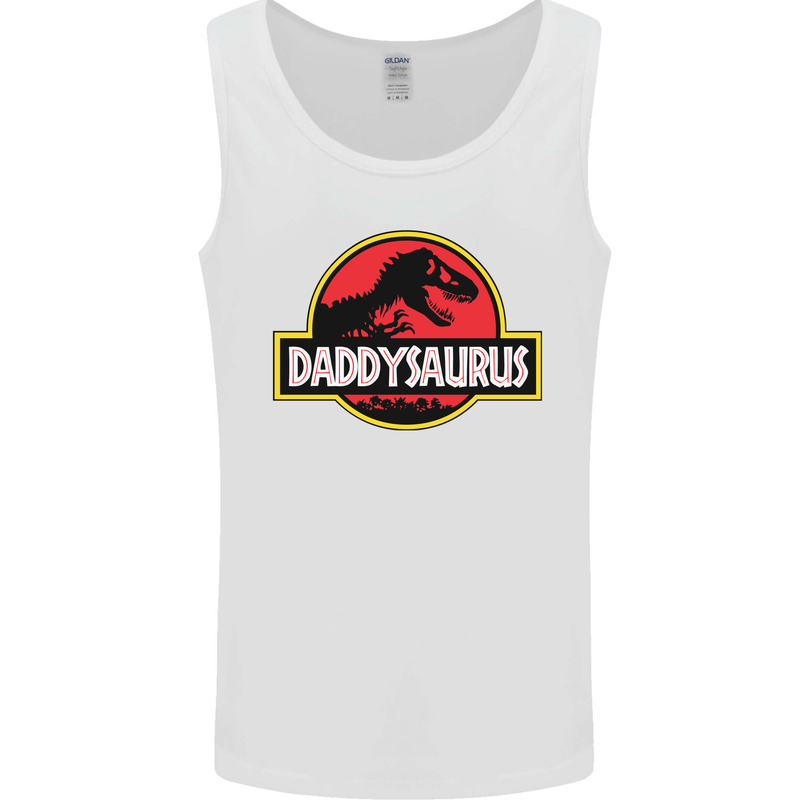 Daddysaurus Funny Father's Day Daddy Mens Vest Tank Top White