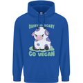 Dairy Is Scary Go Vegan Funny Mens 80% Cotton Hoodie Royal Blue
