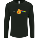 Dark Side of the Pizza Funny Food Mens Long Sleeve T-Shirt Black