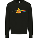 Dark Side of the Pizza Funny Food Mens Sweatshirt Jumper Black