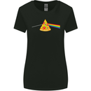 Dark Side of the Pizza Funny Food Womens Wider Cut T-Shirt Black