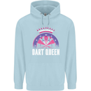 Darts Queen Funny Childrens Kids Hoodie Light Blue