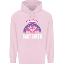 Darts Queen Funny Childrens Kids Hoodie Light Pink