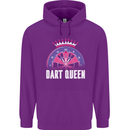 Darts Queen Funny Childrens Kids Hoodie Purple