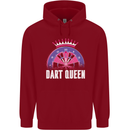 Darts Queen Funny Childrens Kids Hoodie Red