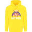 Darts Queen Funny Childrens Kids Hoodie Yellow