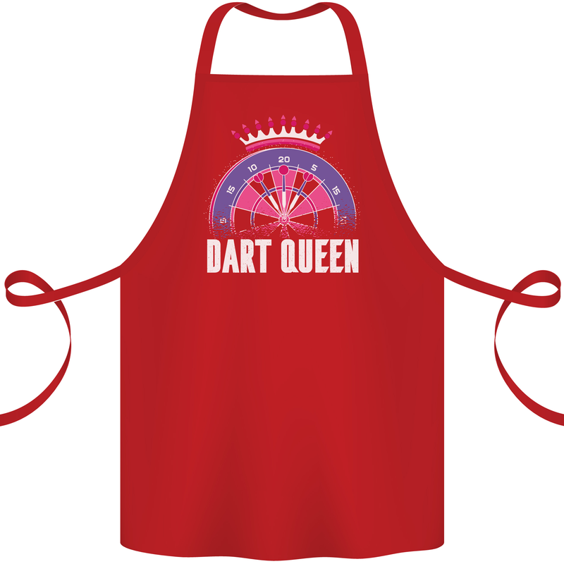 Darts Queen Funny Cotton Apron 100% Organic Red