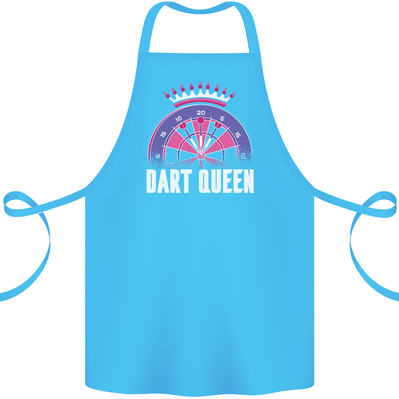 Darts Queen Funny Cotton Apron 100% Organic Turquoise