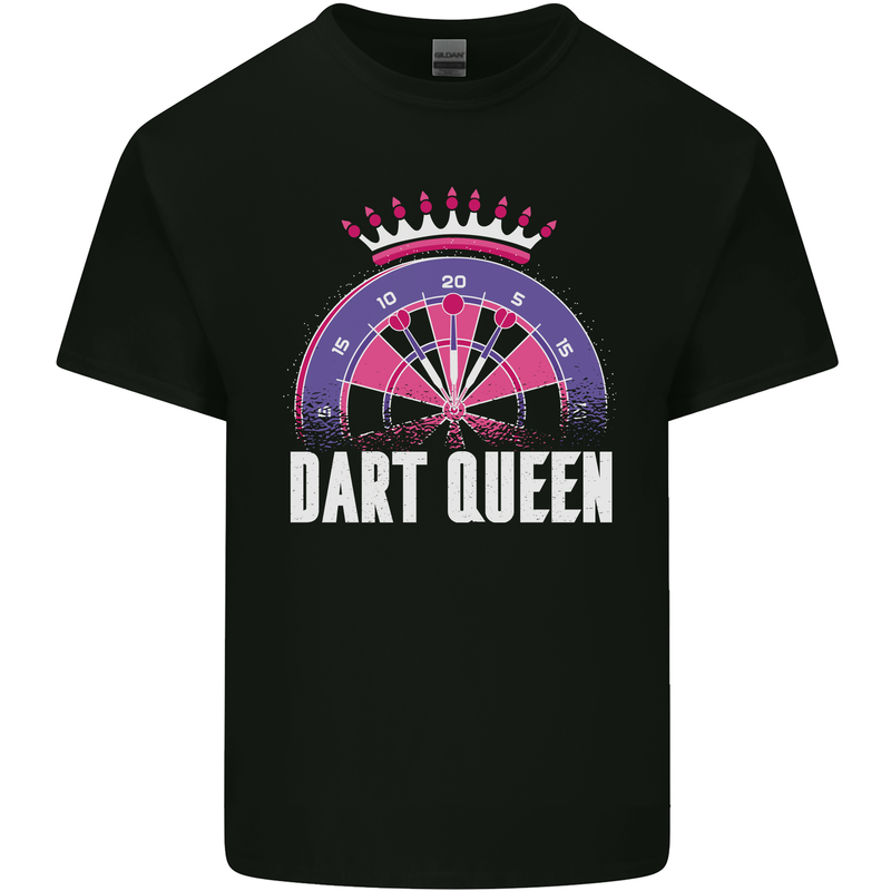 Darts Queen Funny Mens Cotton T-Shirt Tee Top Black