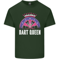 Darts Queen Funny Mens Cotton T-Shirt Tee Top Forest Green