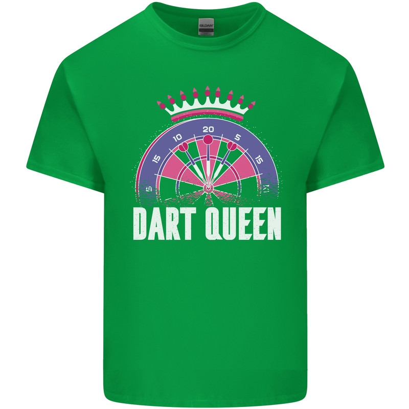 Darts Queen Funny Mens Cotton T-Shirt Tee Top Irish Green