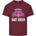 Darts Queen Funny Mens Cotton T-Shirt Tee Top Maroon