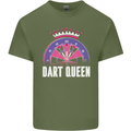 Darts Queen Funny Mens Cotton T-Shirt Tee Top Military Green