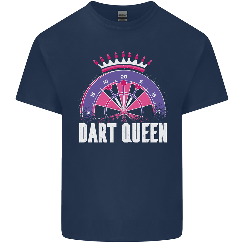 Darts Queen Funny Mens Cotton T-Shirt Tee Top Navy Blue