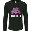 Darts Queen Funny Mens Long Sleeve T-Shirt Black