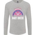 Darts Queen Funny Mens Long Sleeve T-Shirt Sports Grey