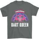 Darts Queen Funny Mens T-Shirt Cotton Gildan Charcoal