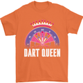 Darts Queen Funny Mens T-Shirt Cotton Gildan Orange