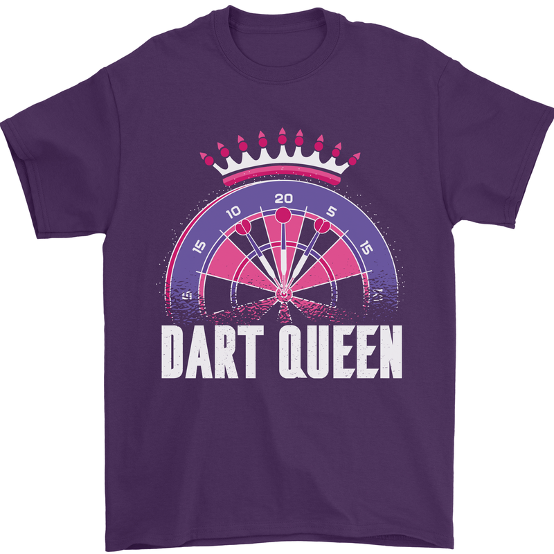 Darts Queen Funny Mens T-Shirt Cotton Gildan Purple