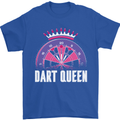 Darts Queen Funny Mens T-Shirt Cotton Gildan Royal Blue