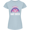 Darts Queen Funny Womens Petite Cut T-Shirt Light Blue