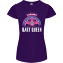 Darts Queen Funny Womens Petite Cut T-Shirt Purple