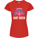 Darts Queen Funny Womens Petite Cut T-Shirt Red