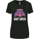 Darts Queen Funny Womens Wider Cut T-Shirt Black