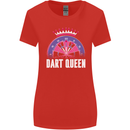 Darts Queen Funny Womens Wider Cut T-Shirt Red