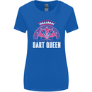 Darts Queen Funny Womens Wider Cut T-Shirt Royal Blue