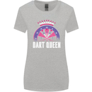 Darts Queen Funny Womens Wider Cut T-Shirt Sports Grey