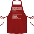 Dating My Granddaughter Grandparent's Day Cotton Apron 100% Organic Maroon