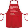 Dating My Granddaughter Grandparent's Day Cotton Apron 100% Organic Red
