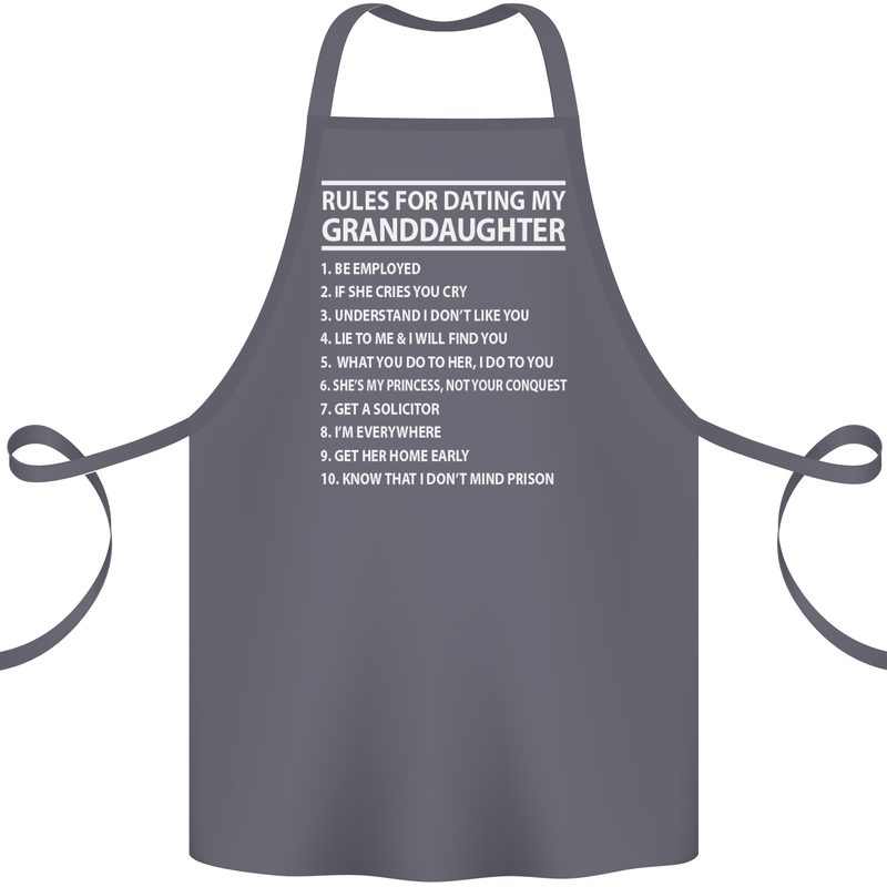 Dating My Granddaughter Grandparent's Day Cotton Apron 100% Organic Steel