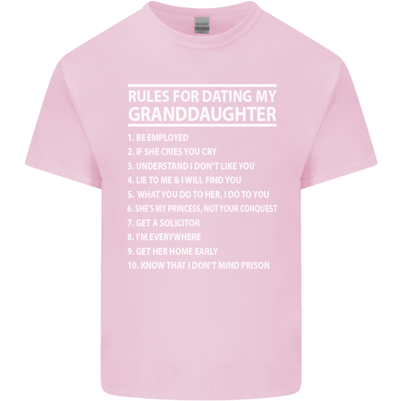 Dating My Granddaughter Grandparent's Day Mens Cotton T-Shirt Tee Top Light Pink