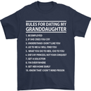 Dating My Granddaughter Grandparent's Day Mens T-Shirt Cotton Gildan Navy Blue