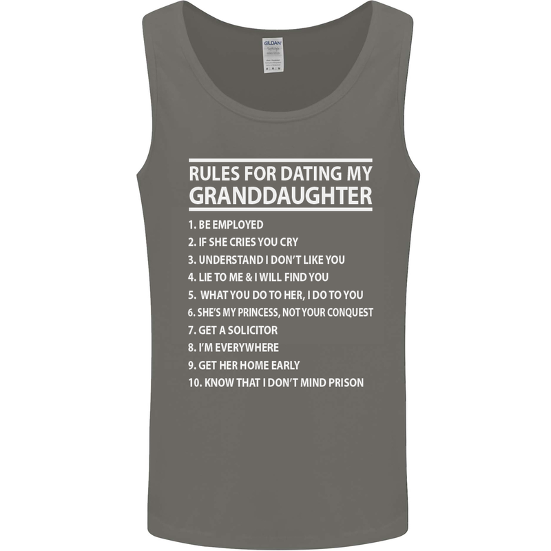 Dating My Granddaughter Grandparent's Day Mens Vest Tank Top Charcoal