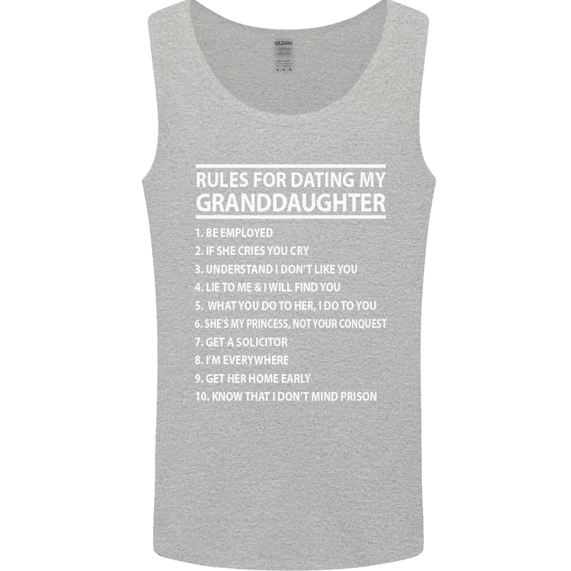 Dating My Granddaughter Grandparent's Day Mens Vest Tank Top Sports Grey