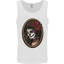 Day of the Dead La Catrina DOTD Sugar Skull Mens Vest Tank Top White