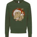 Dear Santa Funny Equestrian Horse Christmas Mens Sweatshirt Jumper Forest Green