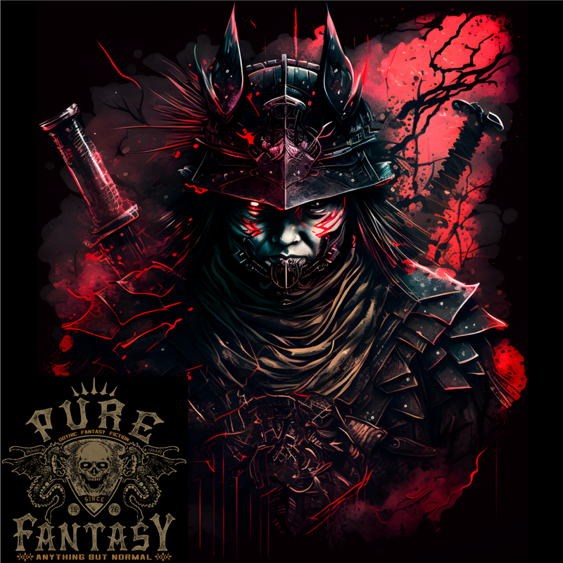 Samurai of Death Japanese Fantasy Warrior Mens Cotton T-Shirt Tee Top