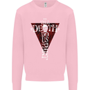 Death Do Us Part Gothic Skull Biker Cross Mens Sweatshirt Jumper Light Pink
