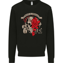 Death Is Certain Life Is Not Skull Roses Mens Sweatshirt Jumper Black