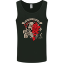 Death Is Certain Life Is Not Skull Roses Mens Vest Tank Top Black