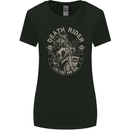 Death Rider Moto Club Biker Motorcycle Womens Wider Cut T-Shirt Black