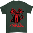 Demonic Cats Halloween Horror Witch Demons Mens T-Shirt Cotton Gildan Forest Green